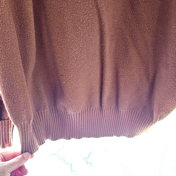 Tahari XL Rust Half-Zip Sweater - Picture 4 of 6